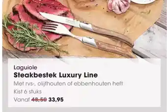 Hanos Laguiole Steakbestek Luxury Line aanbieding