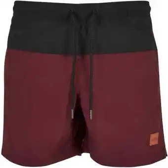 Decathlon Heren Blok Zwemshorts (Kersen/Zwart) aanbieding