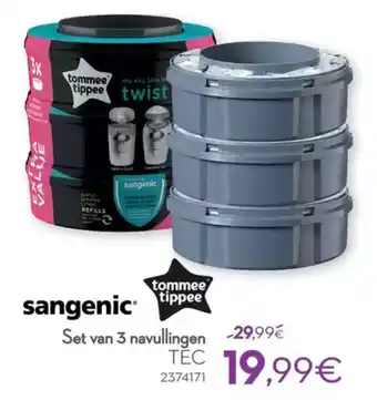 Cora Tommee tippee sangenic set van 3 navullingen aanbieding