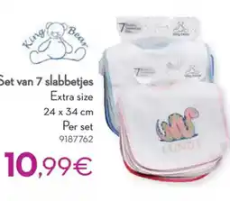 Cora King bear set van 7 slabbetjes aanbieding