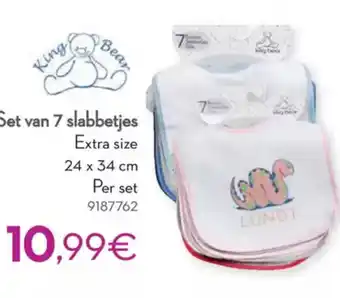 Cora King bear set van 7 slabbetjes aanbieding