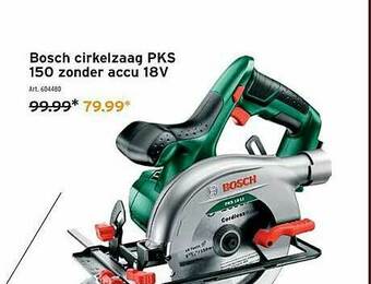 GAMMA Bosch Cirkelzaag Pks 150 Zonder Accu 18v aanbieding