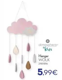 Cora Atmosphera for kids hanger wolk aanbieding