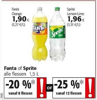 Colruyt Fanta Of Sprite aanbieding