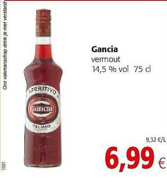 Colruyt Gancia Vermout aanbieding