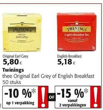 Colruyt Twinings aanbieding