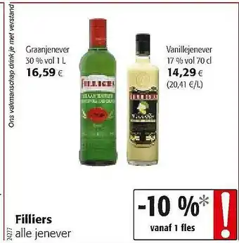 Colruyt Filliers Alle Jenever aanbieding