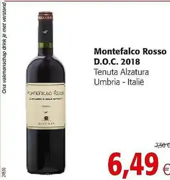 Colruyt Montefalco Rosso D.o.c. 2018 aanbieding