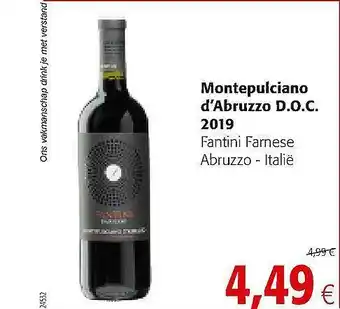 Colruyt Montepulciano D'abruzzo D.o.c. 2019 aanbieding