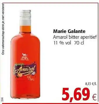 Colruyt Marie Galante Amarol Bitter Aperitief aanbieding