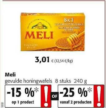 Colruyt Meli Gevulde Honingwafels aanbieding