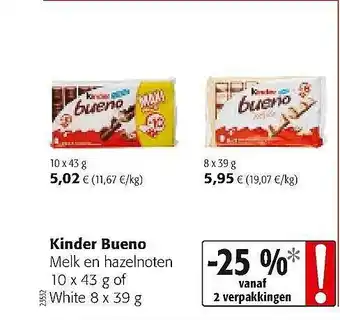 Kinder Bueno Melk En Hazelnoten