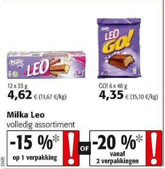Colruyt Milka Leo aanbieding
