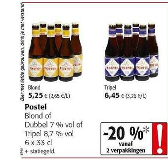 Colruyt Postel Blond Of Dubbel Of Tripel aanbieding
