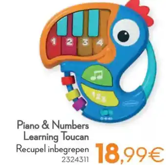 Cora Infantino piano & numbers learning toucan aanbieding