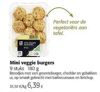 Colruyt Mini Veggie Burgers aanbieding