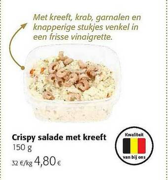 Colruyt Crispy Salade Met Kreeft aanbieding