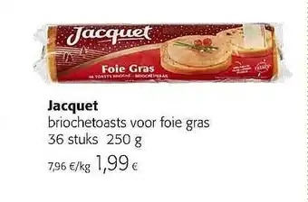 Colruyt Jacquet Briochetoasts Voor Foie Gras aanbieding