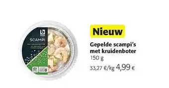 Colruyt Gepelde Scampi's Met Kruidenboter aanbieding