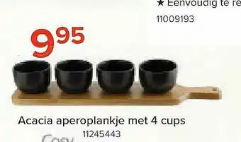 Acacia Aperoplankje Met 4 Cups