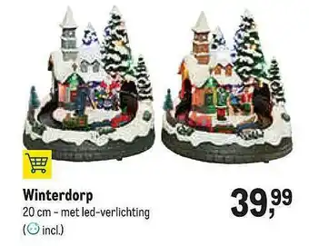 Makro Winterdorp Met Led-verlichting aanbieding