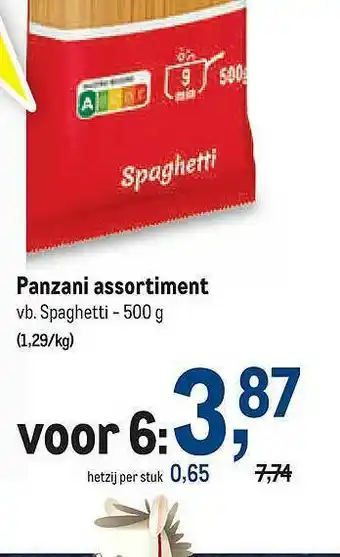 Makro Panzani Assortiment Spaghetti aanbieding