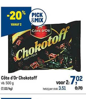 Makro Côte D'or Chokotoff aanbieding