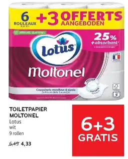 Alvo TOILETPAPIER MOLTONEL aanbieding