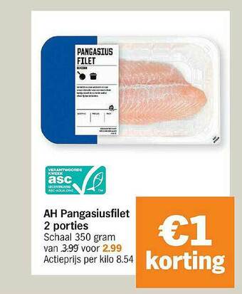 Albert Heijn Ah Pangasiusfilet aanbieding