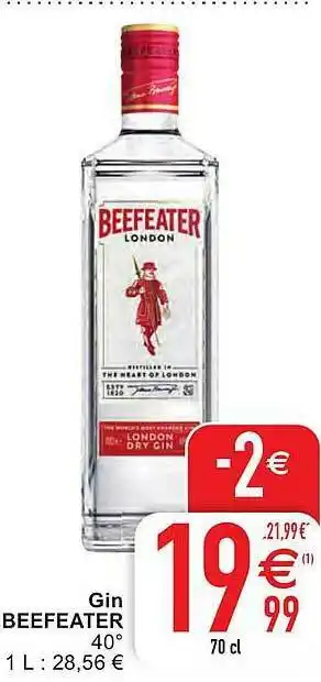 Cora Gin Beefeater aanbieding