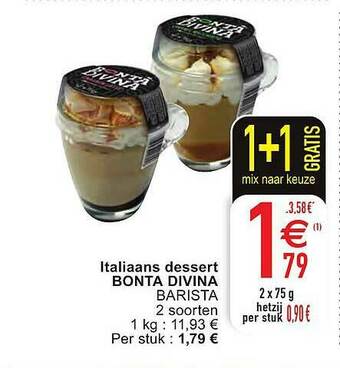Cora Italiaans Dessert Bonta Divina aanbieding