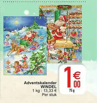Cora Adventskalender Windel aanbieding