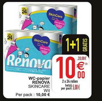 Cora Wc-papier Renova aanbieding