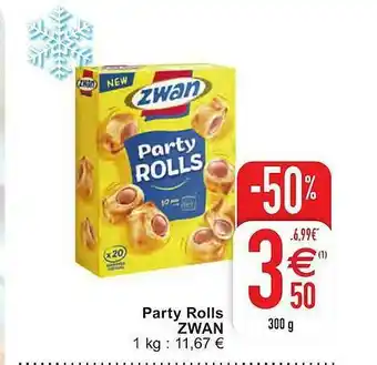 Cora Party Rolls Zwan aanbieding