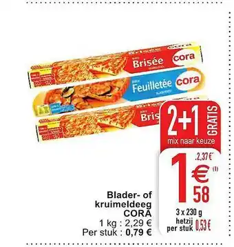 Cora Blader-of Kruimeldees Cora aanbieding