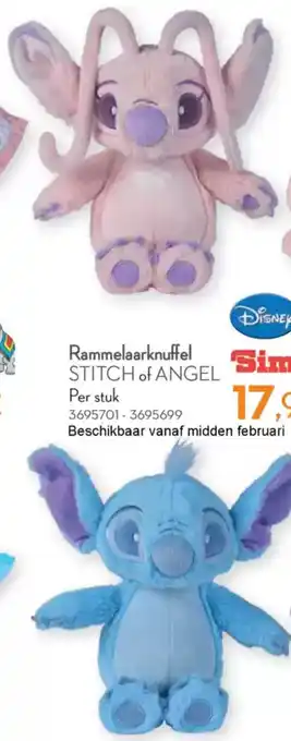 Cora Stitch of Angel Rammelaarknuffel aanbieding