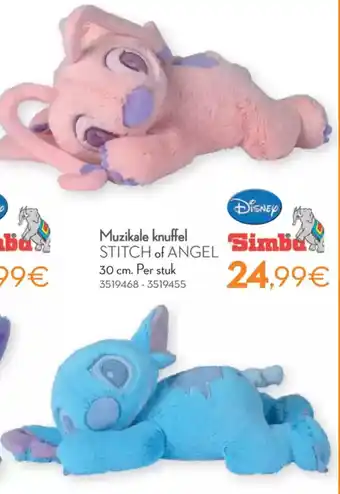 Cora Muzikale knuffel Stitch of Angel aanbieding