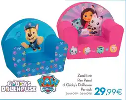 Cora Zetel 1-zit Paw Patrol of Gabby's Dollhouse aanbieding