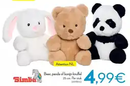 Cora Beer, panda of konijn knuffel aanbieding