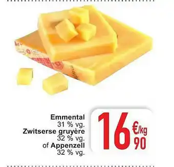 Cora Emmental Zwitserse Gruyère Appenzell aanbieding