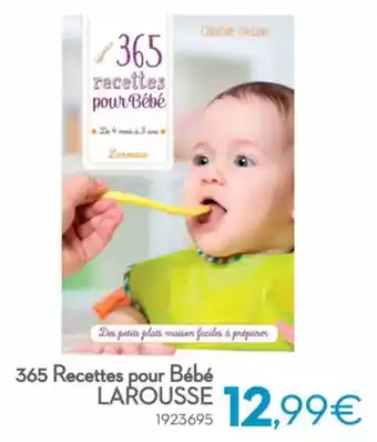 Cora 365 Recettes pour Bébé LAROUSSE aanbieding