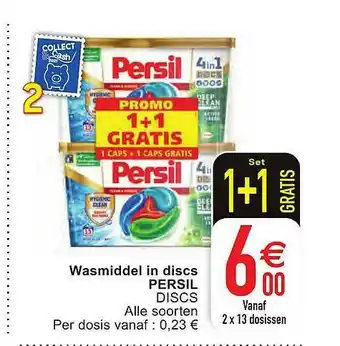 Cora Wasmiddel In Dics Persil aanbieding