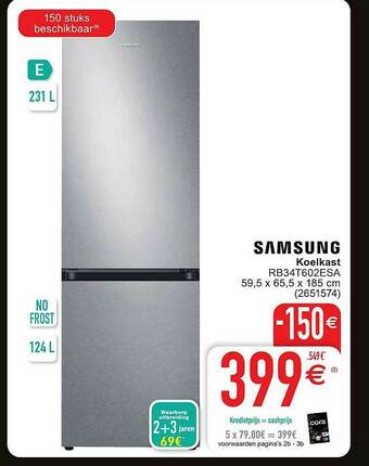 Cora Samsung Koelkast aanbieding