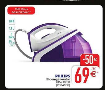 Cora Philips Stoomgenerator aanbieding
