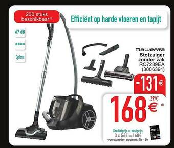 Cora Rowenta Stofzuiger Zonder Zak aanbieding