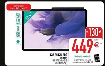 Cora Samsung Tablet S7 Fe 64gb aanbieding