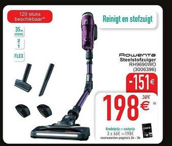 Cora Rowenta Steelstofzuiger aanbieding