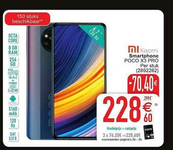 Cora Xiaomi Smartphone Poco X3 Pro aanbieding