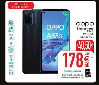 Cora Oppo Smartphone A54s aanbieding