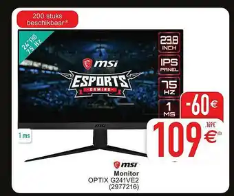 Cora Msi Monitor aanbieding